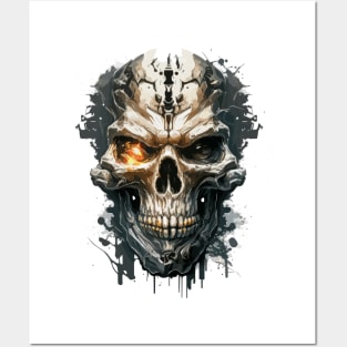 Skull Wild Life Painting Dark Character Spirit Posters and Art